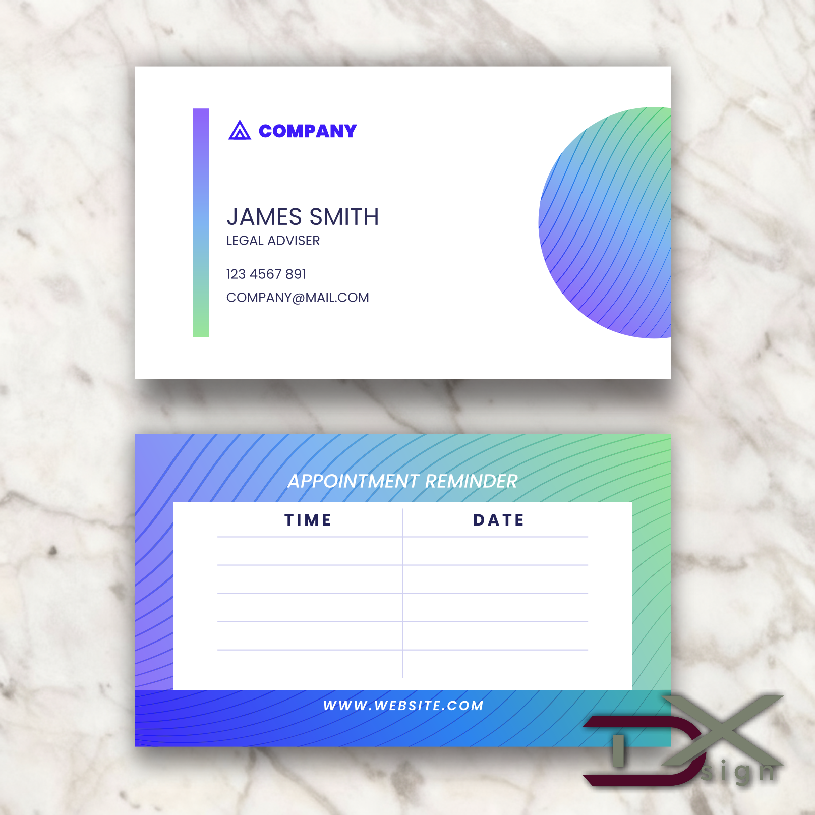 Appointment Cards Double Sided