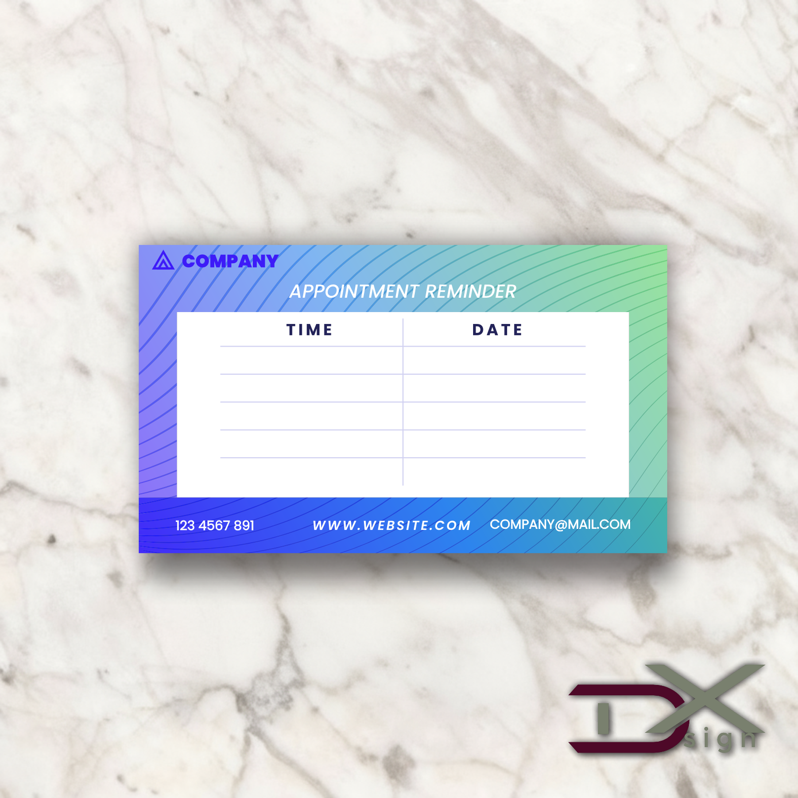 Appointment Cards Single Sided