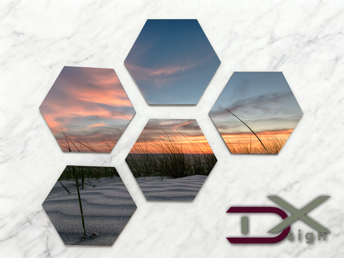 Photo Display MDF Hexagon