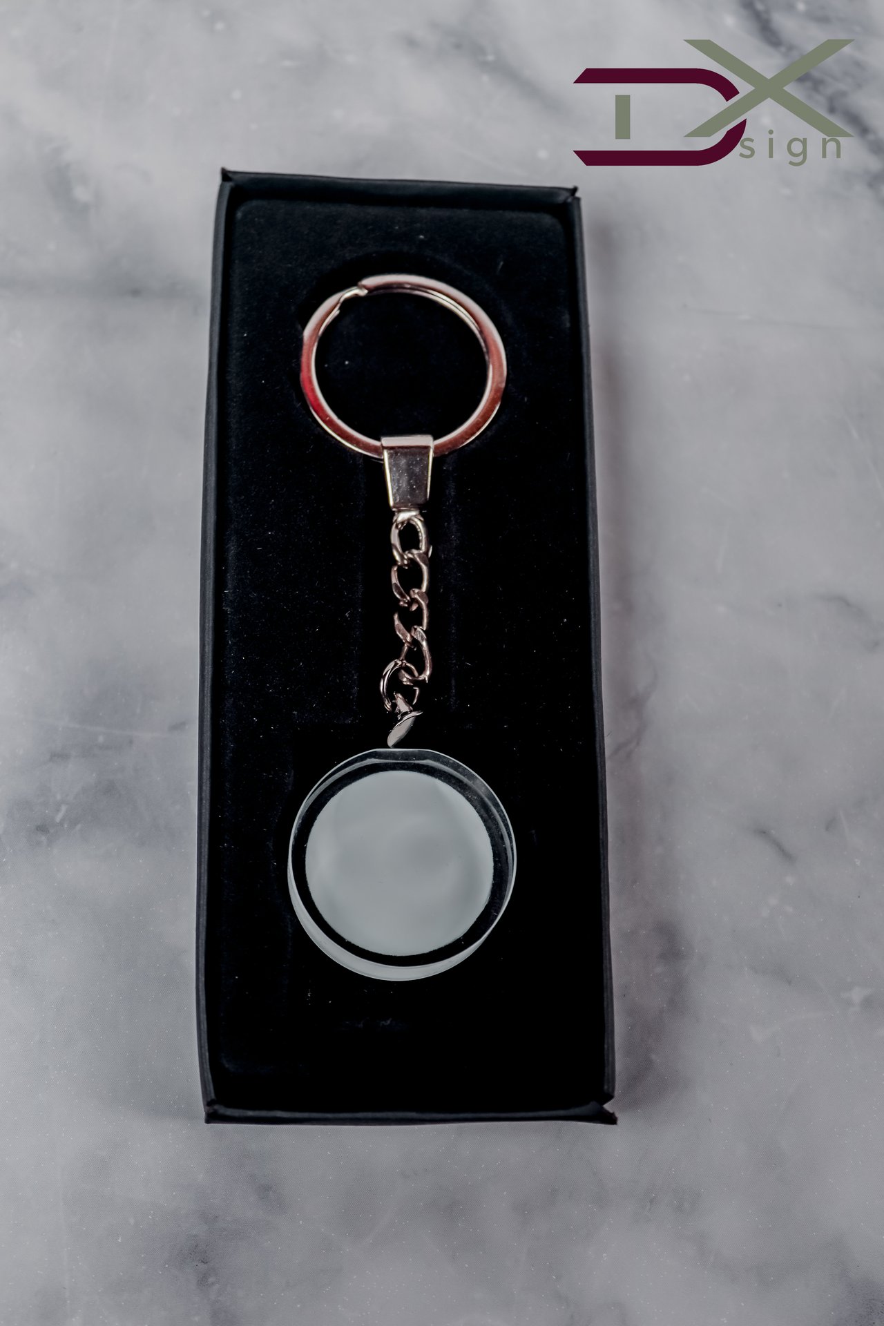 Keyring Crystal Round