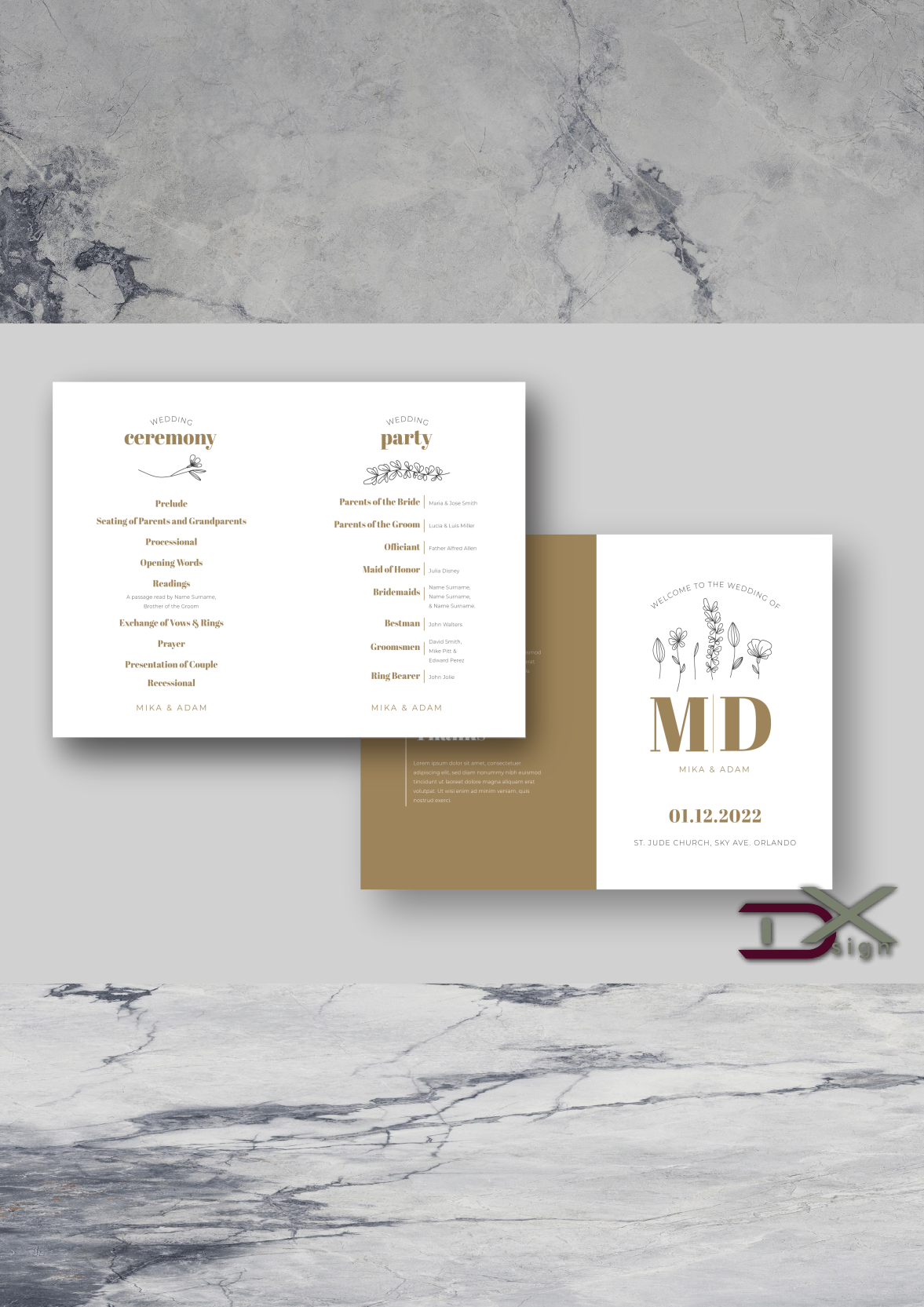 Wedding Program - Single Fold