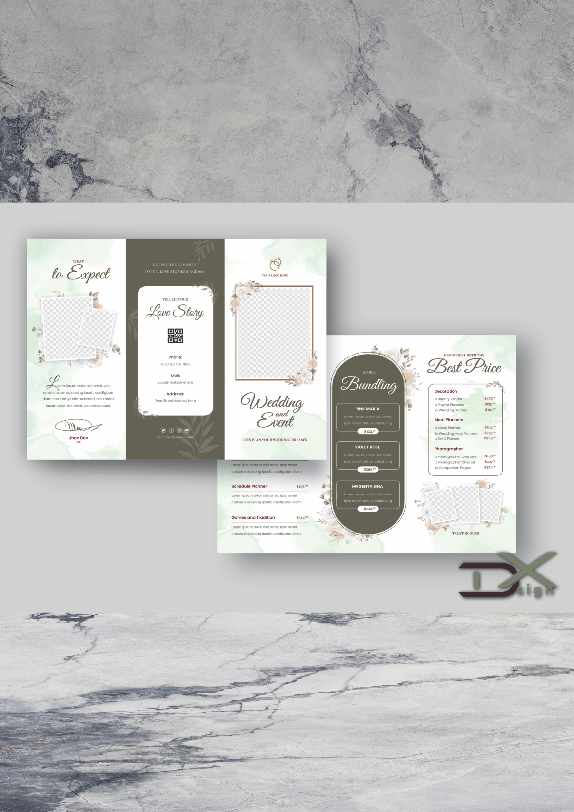 Wedding Program - Tri Fold